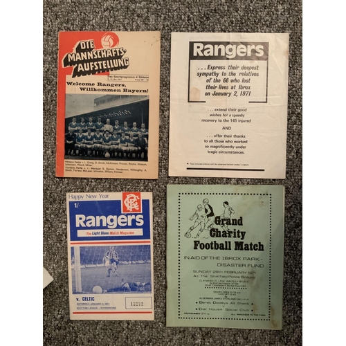 355 - Glasgow Rangers Ibrox Disaster Football Programmes: Home programme v Celtic dated 2 1 1971 very good... 