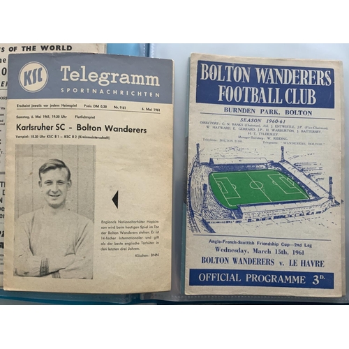 366 - Bolton Wanderers 60/61 Football Programmes: Near complete with 40 league matches, 3 FA cup, 1 postpo... 