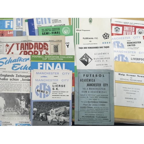 390 - Manchester City Cup Run Football Programmes: Some rare items indeed particularly with regard to Euro... 