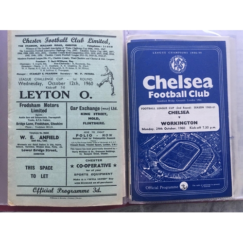 391 - 60/61 First Season League Cup Football Programmes: Great collection to include some hard to obtain p... 