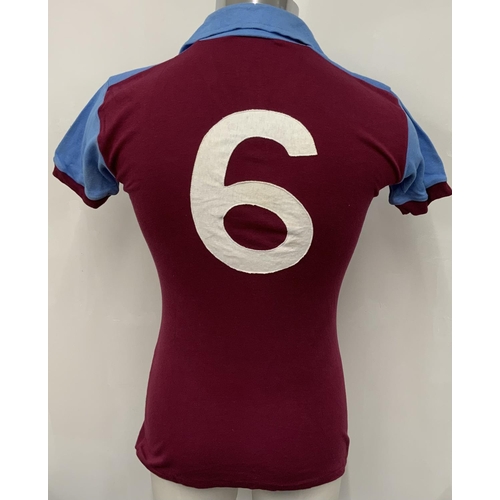 4 - West Ham 1976 ECWC Final Match Worn Football Shirt: : Superb Admiral claret and blue football shirt ... 