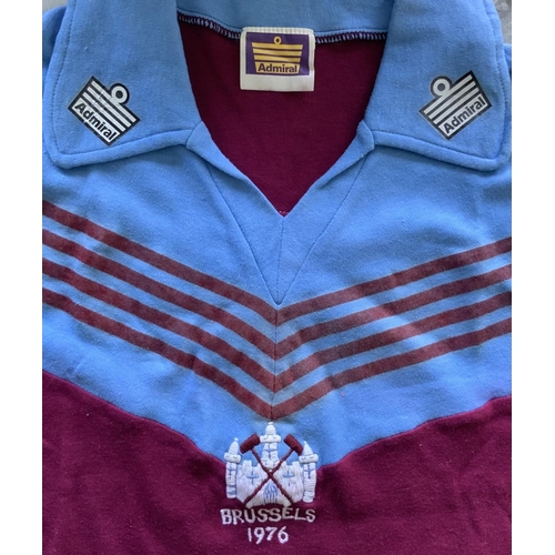 4 - West Ham 1976 ECWC Final Match Worn Football Shirt: : Superb Admiral claret and blue football shirt ... 