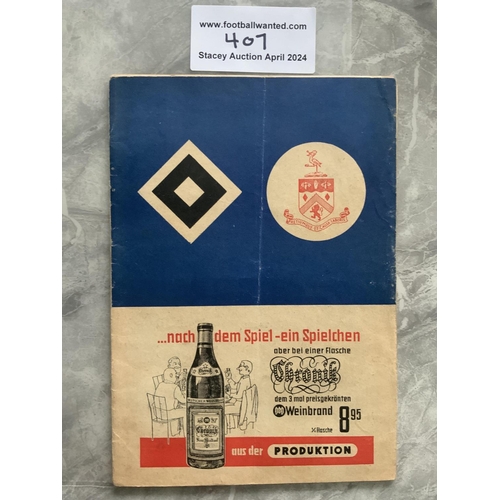 407 - Rare Version 60/61 Hamburg v Burnley Football Programme: Not to be confused with the HSV Post more c... 