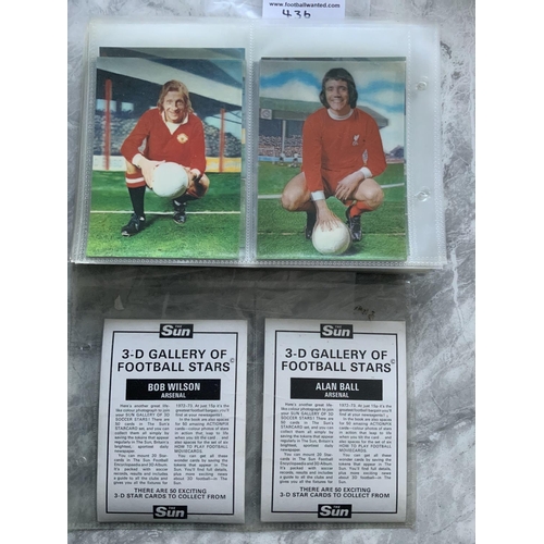 436 - Sun 3D Football Card Sets: All complete sets to include Trevor Francis 6 cards on How To Play Footba... 