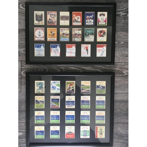 45 - FA Cup Final Cover Football Displays: Colourful framed cards of final programmes. First display has ... 