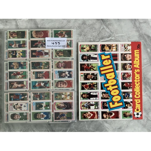 455 - Topps 1981 Footballers Football Card Set: Complete of all 187 cards. Uncut mint condition cards in t... 