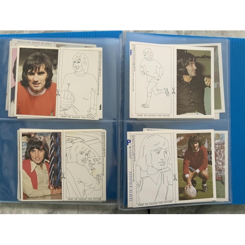 464 - George Best Rare Colouring Football Card Set: Incredibly rare full set of 20 previously owned by Geo... 