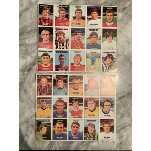 466 - A + BC Uncut Set Of Football Cards: 1971 Orange Backs series 3 which is a set of 86 cards plus four ... 