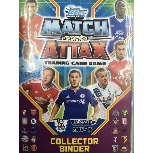 470 - Match Attax Football Cards: Nearly 1000 in a box from various seasons plus an album. Instructions to... 