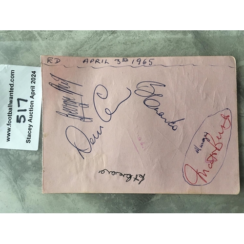 517 - Tottenham + Manchester United 1960s Football Autographs: From Blackburn fans autograph book and back... 