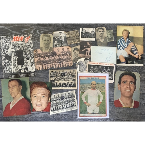 522 - Manchester United 1960s Signed Magazine Pictures: Full page Bobby Charlton with large pictures of Br... 