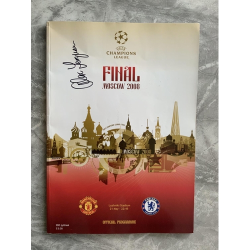 550 - Manchester United 2008 Champions League Signed Final Programme: Final programme v Chelsea in Russia ... 