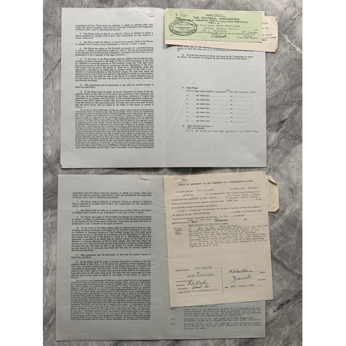 569 - Charlton 62/63 Football Contracts: Original contracts stating wages signed by club official and play... 