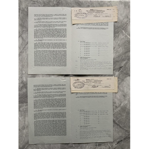 571 - Charlton 62/63 Football Contracts: Original contracts stating wages signed by club official and play... 