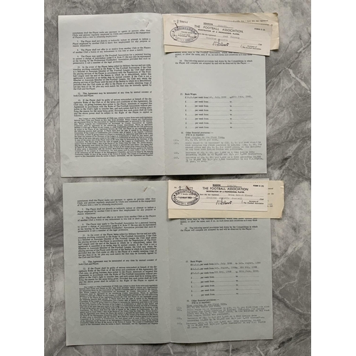 572 - Charlton 62/63 Football Contracts: Original contracts stating wages signed by club official and play... 