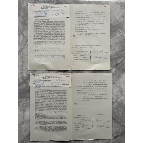 573 - Charlton 60/61 Football Contracts: Original contracts stating wages signed by club official and play... 