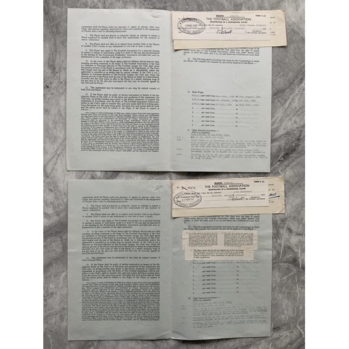 576 - Charlton 62/63 Football Contracts: Original contracts stating wages signed by club official and play... 