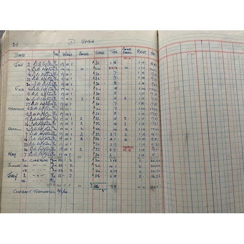 577 - Charlton 59/60 + 60/61 Players Wages Ledger Book: Must view book listing weekly wages of all players... 