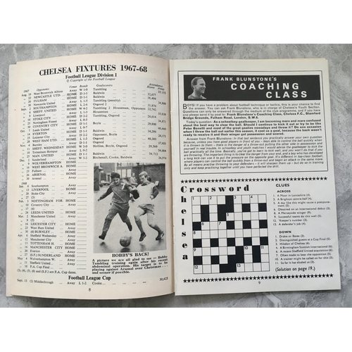 581 - 67/68 Chelsea v Wolves Postponed Football Programme: Incredibly rare chance to obtain programme of t... 