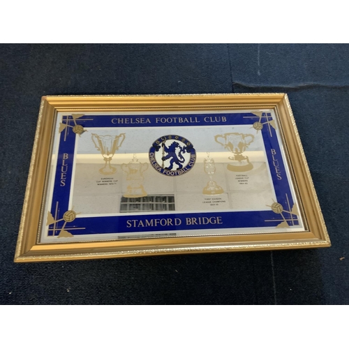 592 - 1970s Retro Chelsea Football Mirror. Excellent condition the sort you would win at the fairground in... 