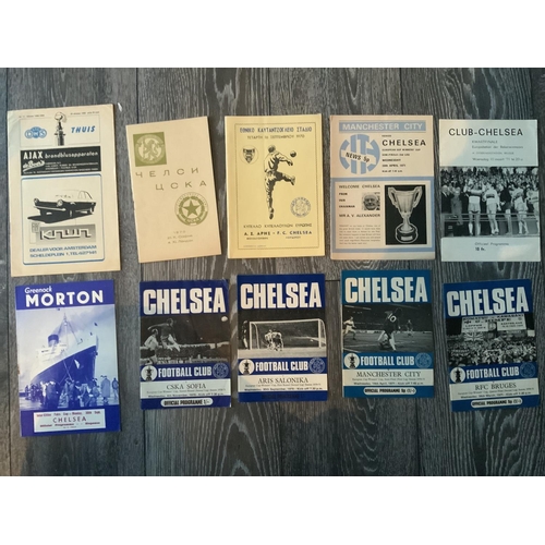 595 - Chelsea 70/71 ECWC Football Programmes: All 8 matches played home and away in the famous winning sea... 