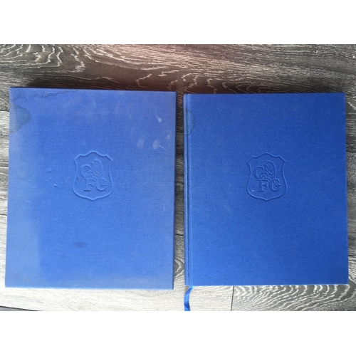 598 - Chelsea Spirit Of Chelsea Football Book: Large embossed blue book in excellent condition and fair co... 