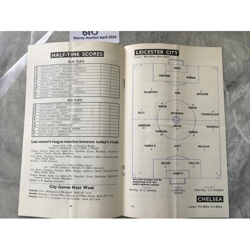 610 - 61/62 Leicester City v Chelsea Postponed Football Programme: Dated 3 3 1962 in good condition with n... 