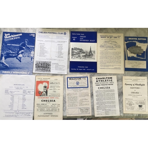 611 - Chelsea Friendly Football Programmes: From the 60s to the 80s both home and away. A few more difficu... 