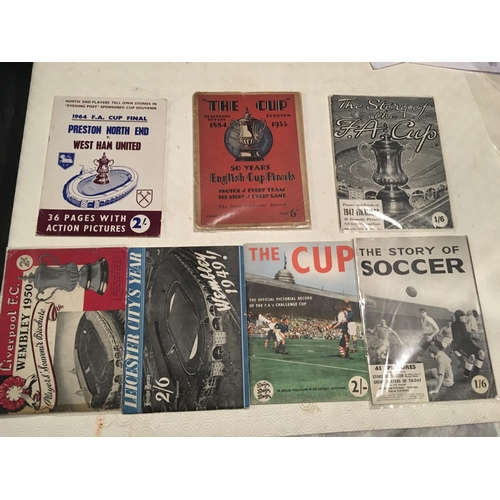 619 - FA Cup Final Football Booklets: Original soft cover publications from 1933 1947 + 1948 and The Story... 