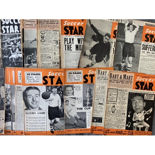 620 - 1950s Soccer Star Football Magazines: From January 1956 to April 1958 and a couple later. Majority i... 