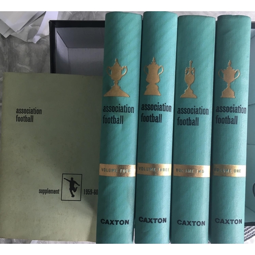 621 - 1960 Caxton Set Of Association Football Books: Excellent condition set of 4 green books with an addi... 