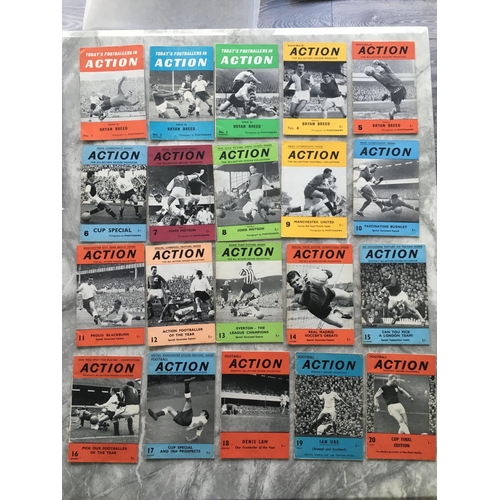 622 - Action Football Brochures Complete Set: Numbers 1- 20 complete in very good condition of the early 6... 