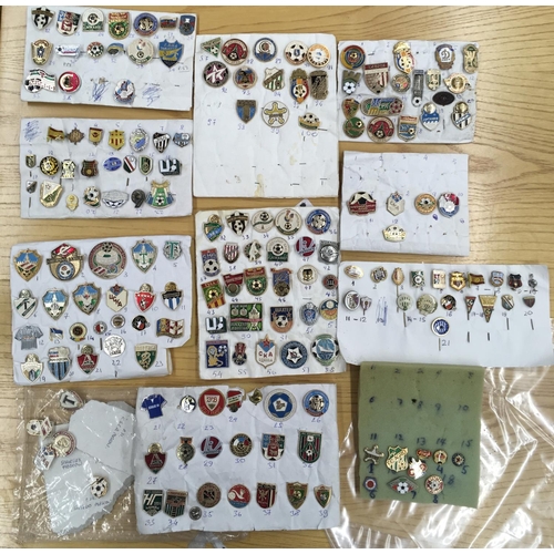 648 - European Football Club Metal Pin Badge Collection: Collected in England with many old letters which ... 