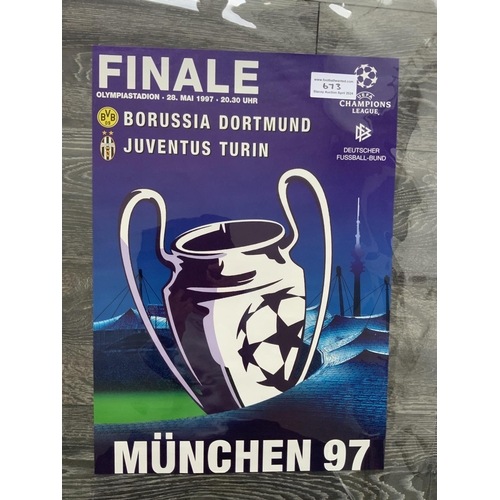 673 - 2007 Champions League Football Final Adverting Poster: Borussia Dortmund v Juventus large 59 x 42 cm... 