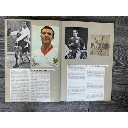 75 - 1966 World Cup England Fully Signed Scrapbook: Original World Cup scrapbook with each of the 22 Engl... 