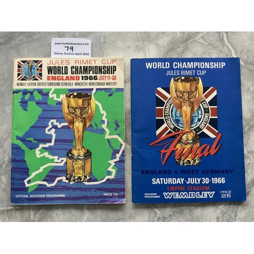 79 - 1966 World Cup Final Football Programme: Very good condition original programme with team line ups n... 