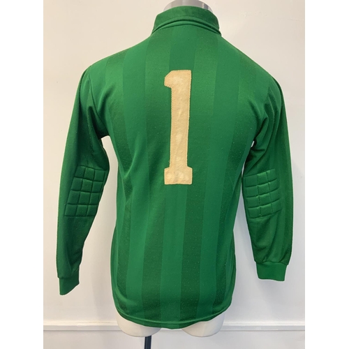 8 - Liverpool 83/84 Treble Winners Goalkeepers Signed Match Worn Football Shirt: Green long sleeve Umbro... 