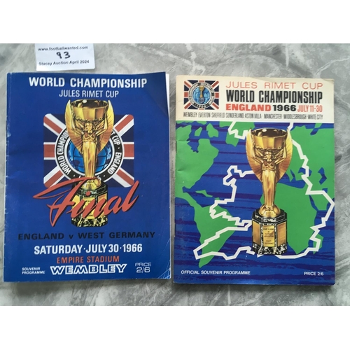 93 - England 1966 World Cup Signed Football Programme: Replica final programme signed to team page by 6 w... 