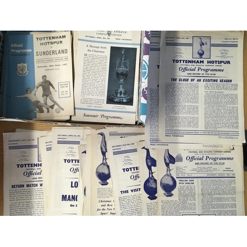 99 - 1960s Tottenham Home Football Programmes: Includes rare single sheet unwritten v The Army on 24 10 1... 