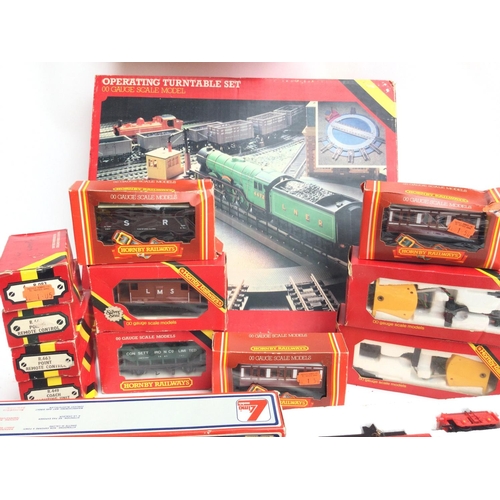 164 - A Collection of Boxed and Loose 00 Gauge. Including Rolling Stock. Points. A Turntable. Etc.