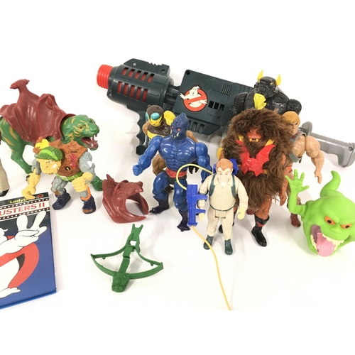 17 - A Small Collection of Vitage 80 Toys Including He-Man. Ghostbusters. The A-Team.