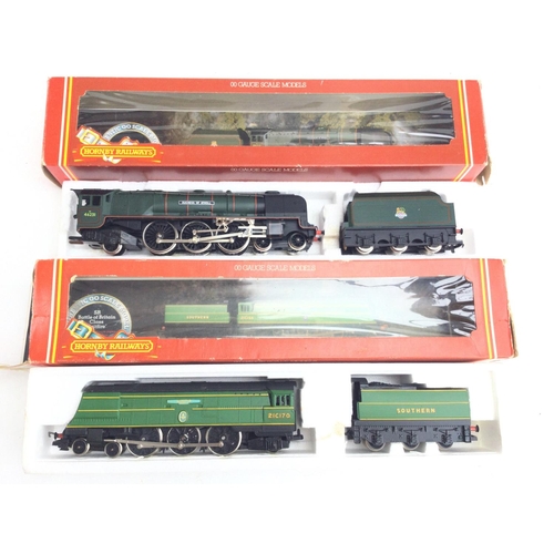 171 - 2 X Boxed Hornby Locomotives including SR Battle Of Britain Loco Manston (in wrong Box) and aBR Coro... 