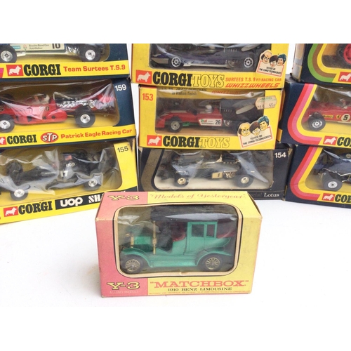 178 - A Collection of Boxed Corgi F1 Racing Cars. A Massey Ferguson Tractor. Etc.