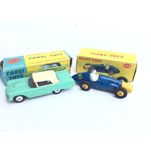 180 - A Boxed Corgi Ford Thunderbolt and a Dinky FerrariRacing Car #234