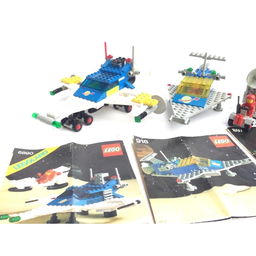 184 - 3 Built Lego Space Vehicles. 6890 (parts Missing) 918 and 897.