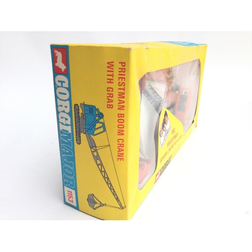 33 - A Boxed Corgi Major Priestman Boom Crane With Grab #1153.