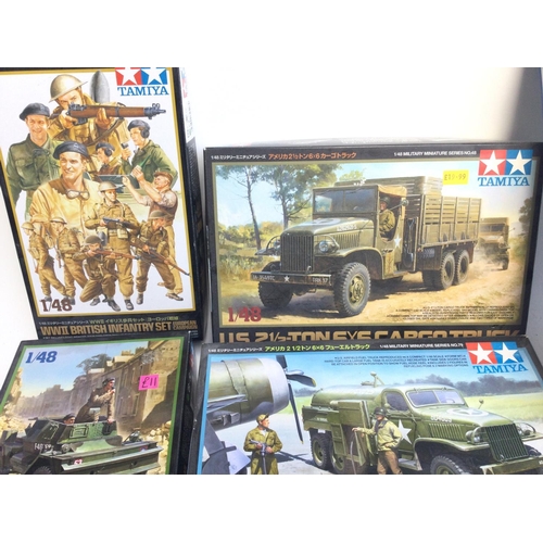 48 - A Collection of Boxed Model Kits including Tamiya. Trumpeter and Revell. No Reserve.