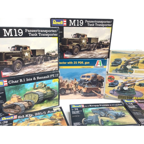 56 - A Collection of Various Model Kits By Revell. Airfix and Ace.