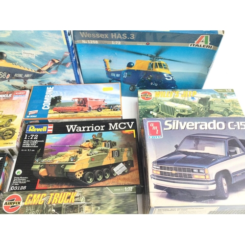 61 - A Collection of Various Model Kits including Airfix. Revell. Amt. etc.