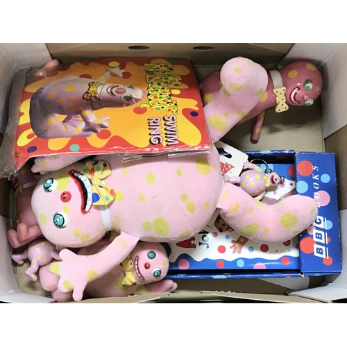 2084 - A Collection of vintage Mr Blobby merchandise including figures, swim ring etc